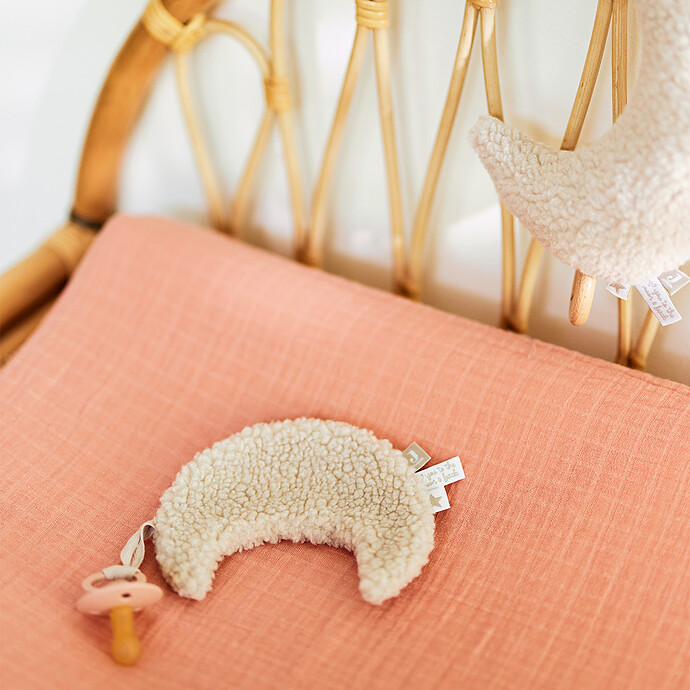 Achat Doudou Attache Tétine Moon - Nougat
