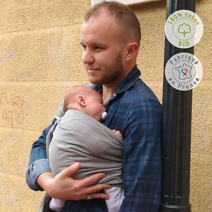 Avis Echarpe Sling Coton Bio - Gris Vintage