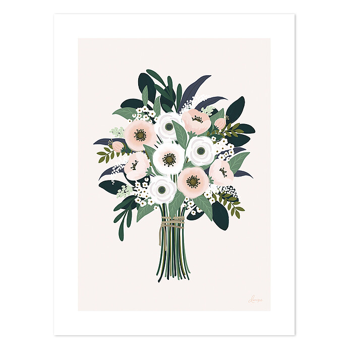 Affiche Un si Joli Bouquet - 40 x 30 cm Lilipinso