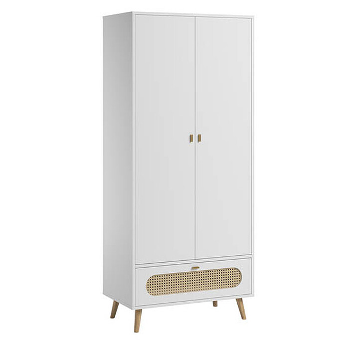 Armoire 2 Portes Canne - Blanc Vox Meubles