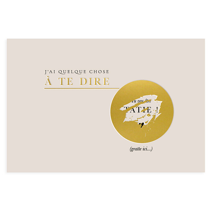 Carte Annonce à Gratter Tu Vas Être Tatie Zakuw