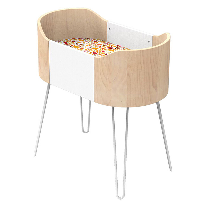 Berceau Galopin - Bois et Blanc - Pieds Fils Sauthon Original
