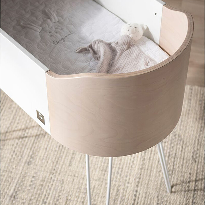 Berceau Galopin - Bois et Blanc - Pieds Fils Sauthon Original