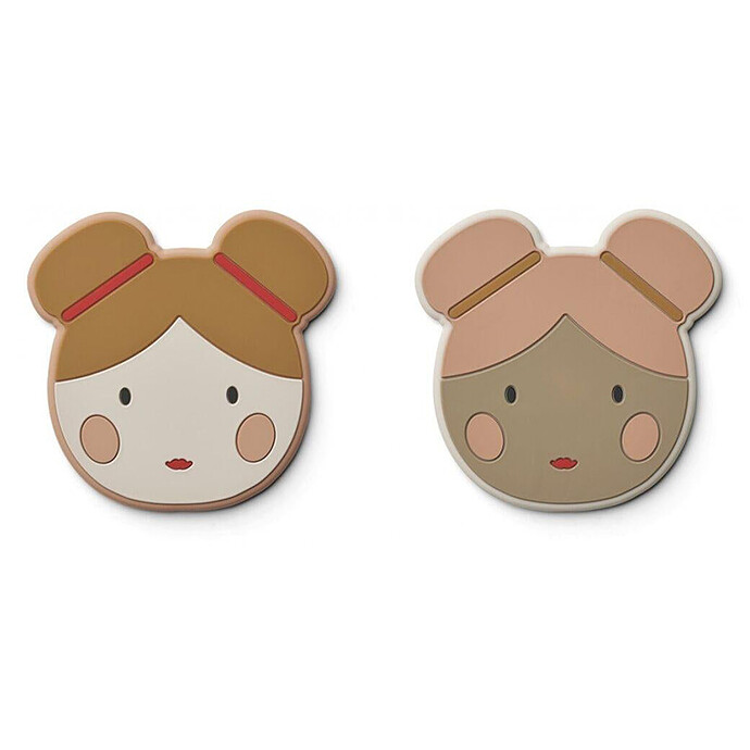 Lot de 2 Jouets de Dentition Gia - Doll Sandy Multi Mix Liewood