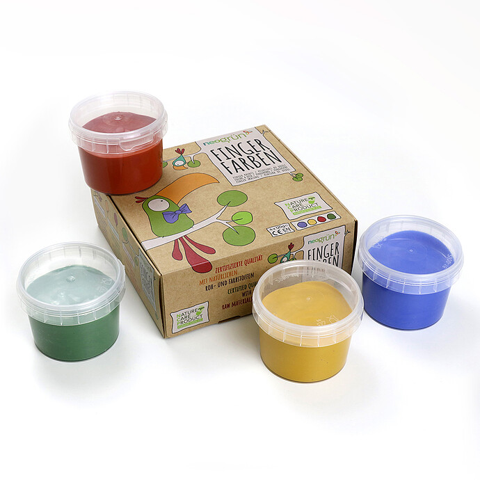 Coffret de 4 Pots de Peinture Naturelle et Végan Aki Neogrün