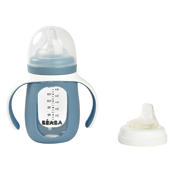 Avis Biberon Verre d'Apprentissage 2-en-1 Windy Blue  - 210 ml