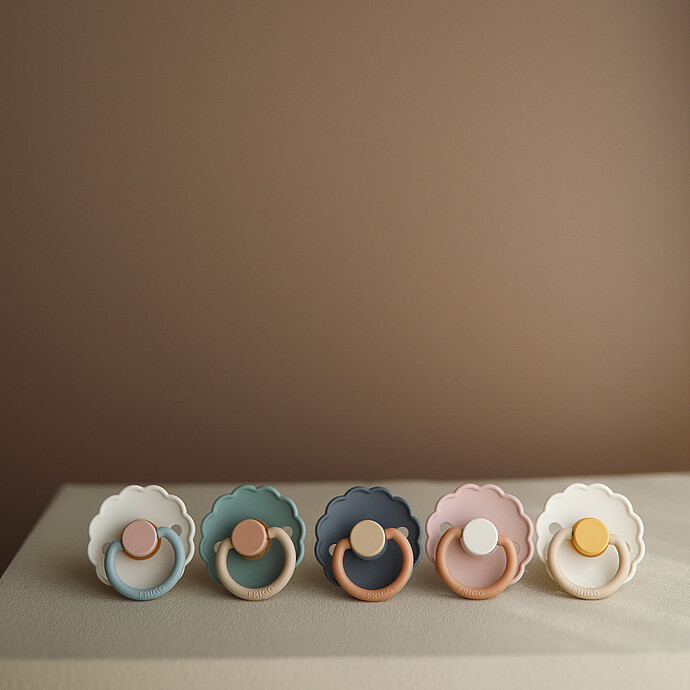 Achat Lot de 2 Tétines Daisy Bloom Caoutchouc Blush & Cotton Candy - 0/6 Mois