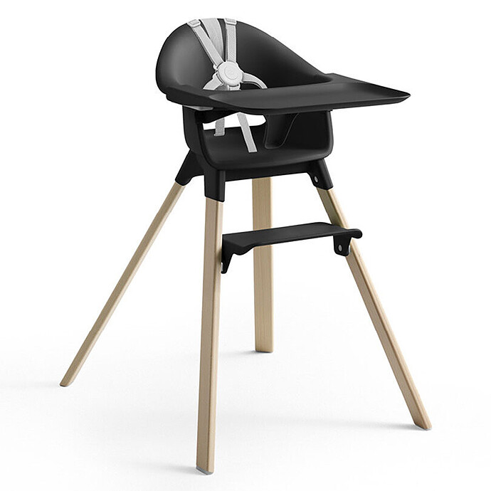 Chaise Haute Clikk - Noir Naturel Stokke