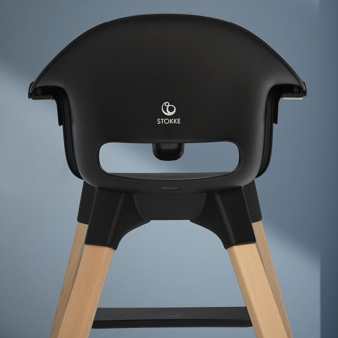 Chaise Haute Clikk - Noir Naturel Stokke