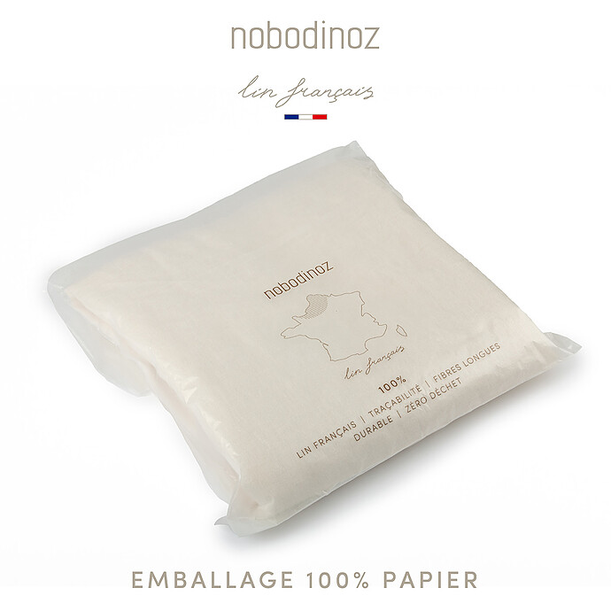 Achat Coussin Feuille Lin Français - Off White