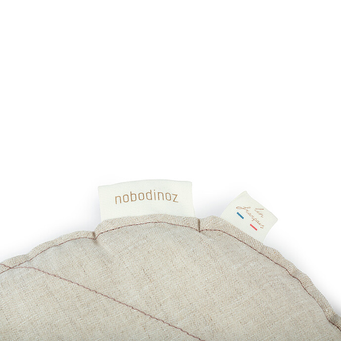 Coussin Feuille Lin Français - Greige Nobodinoz