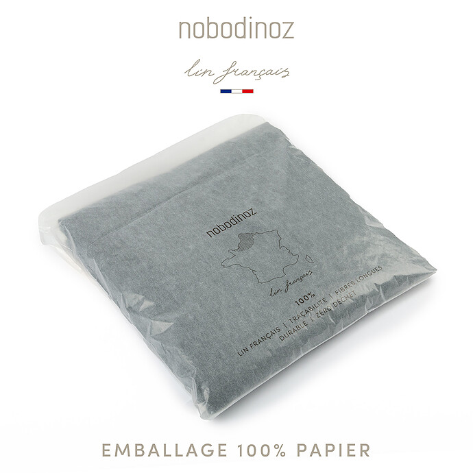 Achat Coussin Feuille Lin Français - Green Blue