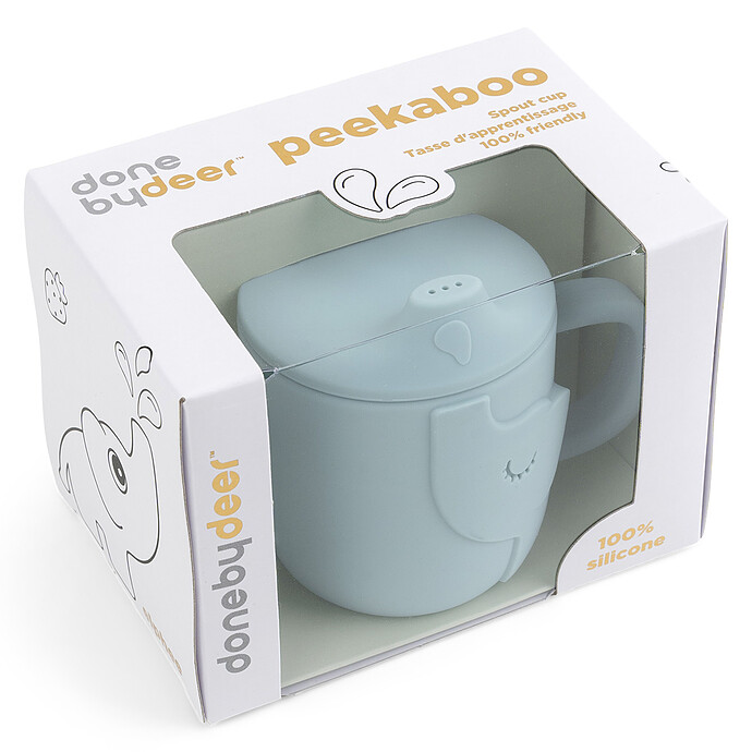 Avis Tasse d'Apprentissage Peekaboo Elphee Bleu - 120 ml