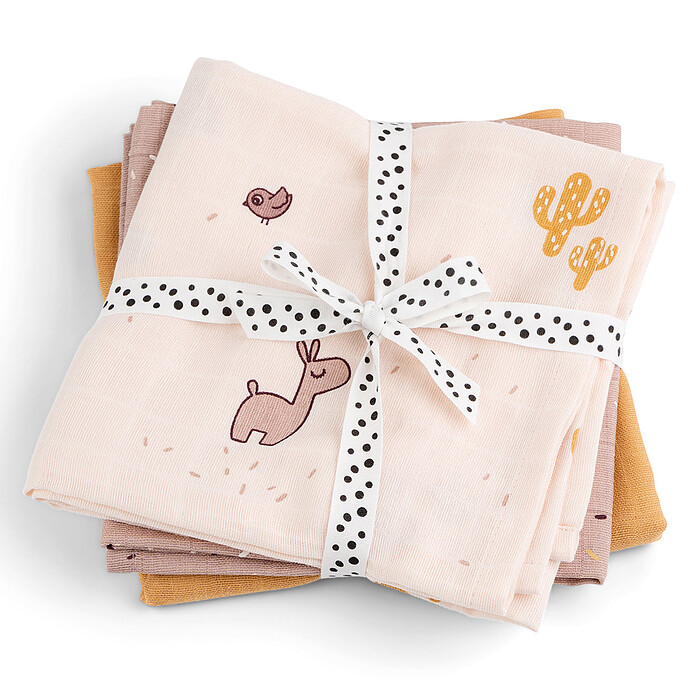 Lot de 3 Langes - Lalee Rose Done by Deer
