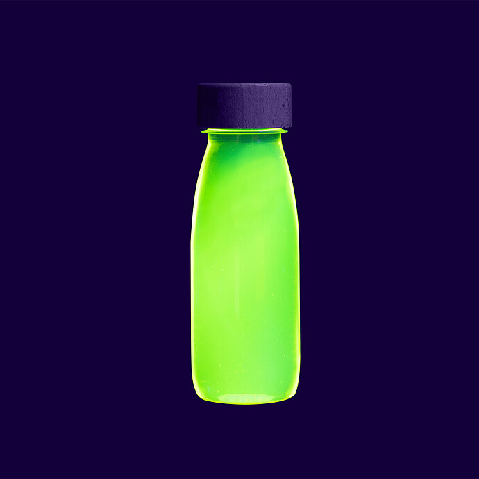 Bouteille Sensorielle Float - Jaune Fluo Petit Boum