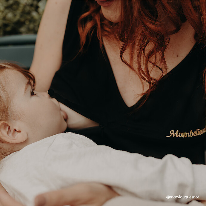 Débardeur d'Allaitement Mumbelievable Just Mama Noir - XXL You&Milk