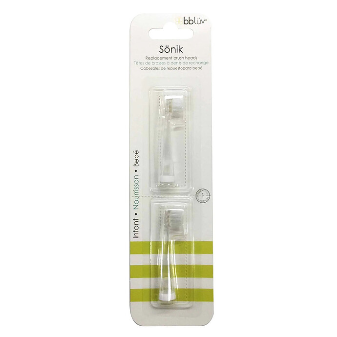 Lot de 2 Brosses de Remplacement Sonïk - 0/18 Mois Bblüv