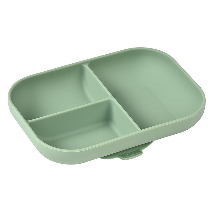 Assiette Compartimenté avec Ventouse - Sage Green BÉABA
