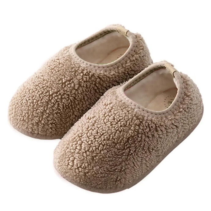 Chaussons Moumoute Taupe - 19/20 Mrs. Ertha