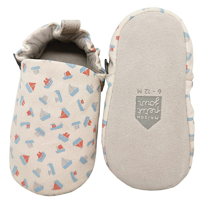 Chaussons en Coton Les Bateaux - 16/17 Maison Petit Jour