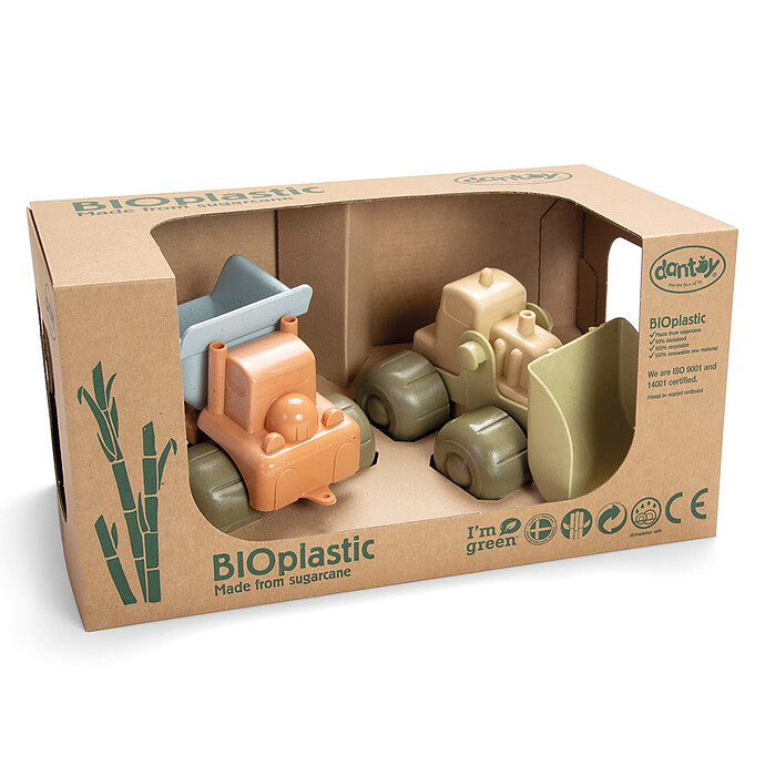 Avis Lot de 2 Véhicules de Construction en Bioplastique