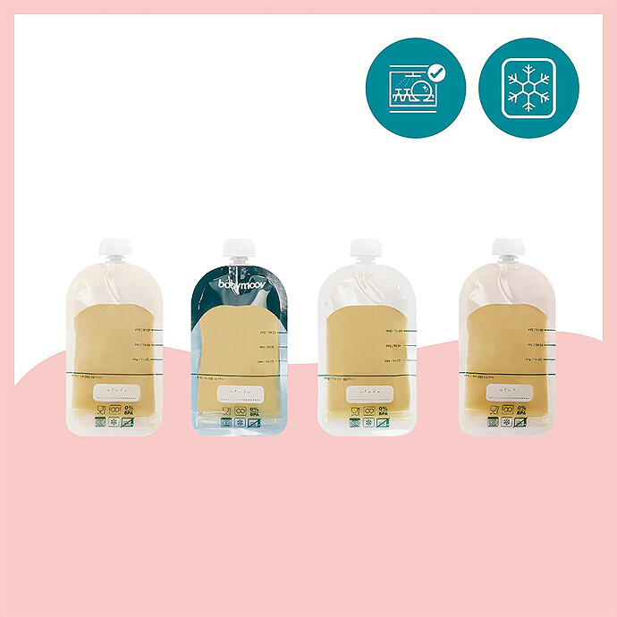 Lot de 20 Gourdes Réutilisables ISY POUCHES - 150 ml Babymoov