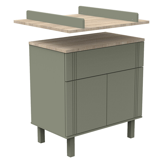 Commode et Plan à Langer Eléonore - Kaki Sauthon