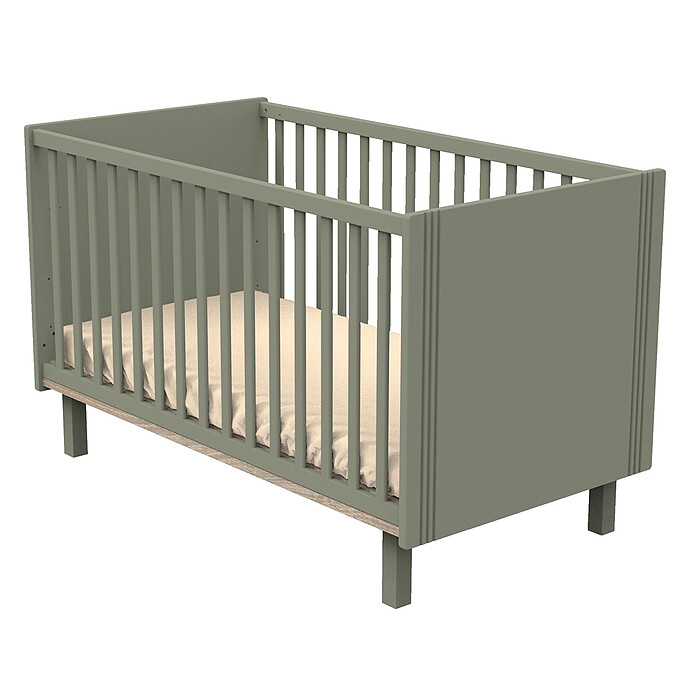 Little Big Bed Evolutif Eléonore Kaki - 70 x 140 cm Sauthon