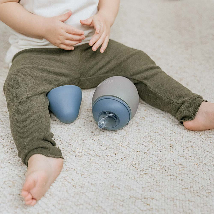 Avis Gourde d'Apprentissage Bubble Kaki & Blue Grey - 240 ml