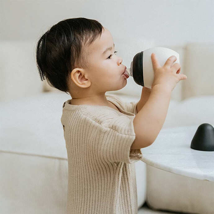Avis Gourde d'Apprentissage Bubble Sand & Black - 240 ml