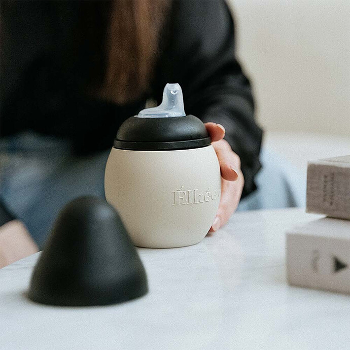 Achat Gourde d'Apprentissage Bubble Sand & Black - 240 ml