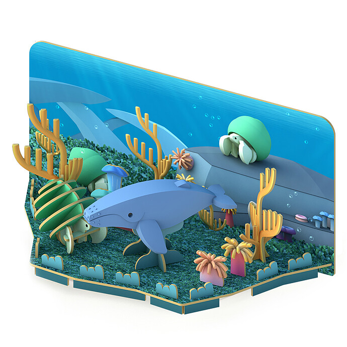 Baleine à Bosse et Habitat Half Ocean Halftoys