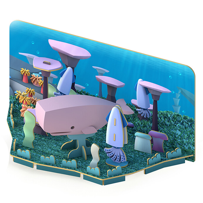 Cachalot et Habitat Half Ocean Halftoys