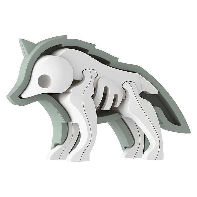Loup et Habitat Half Forest Halftoys