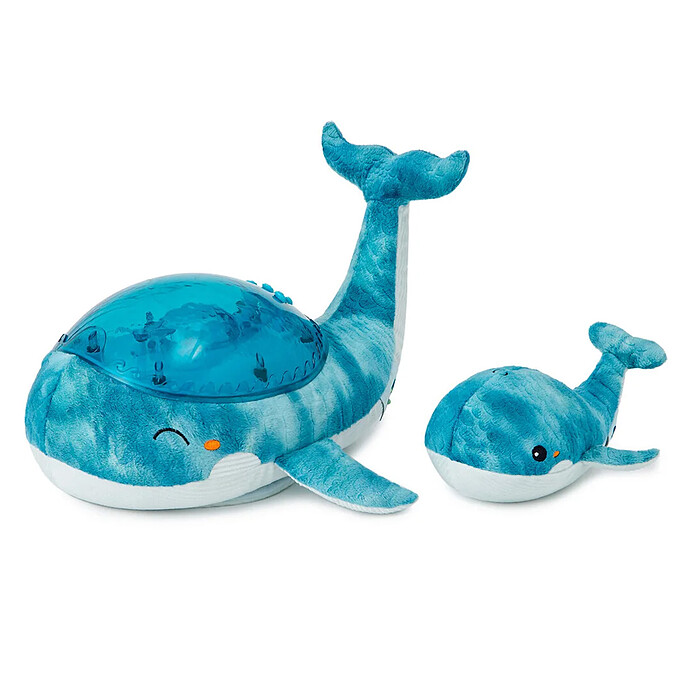 Peluche Veilleuse Tranquil Whale Family Blue Cloud b