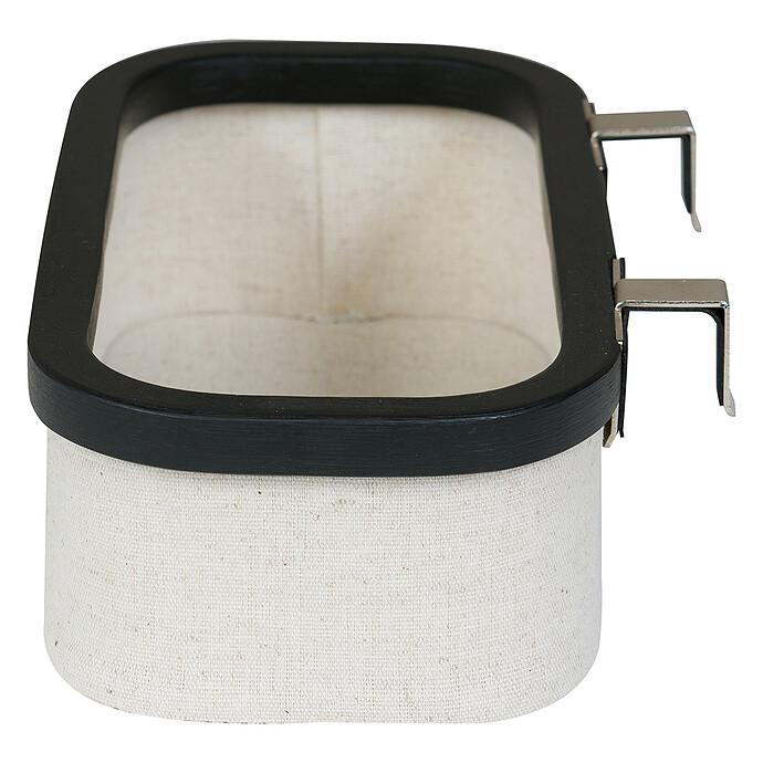 Panier à Suspendre Plat - Beige Black Quax