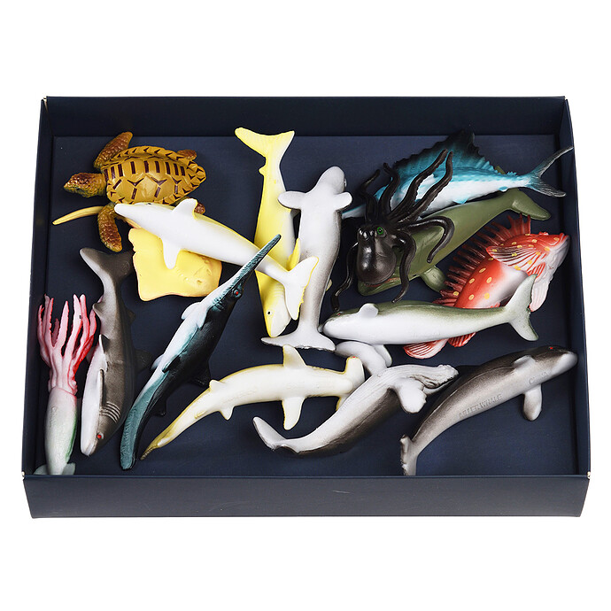 Boite de 16 Figurines Animaux de l'Océan Rex London