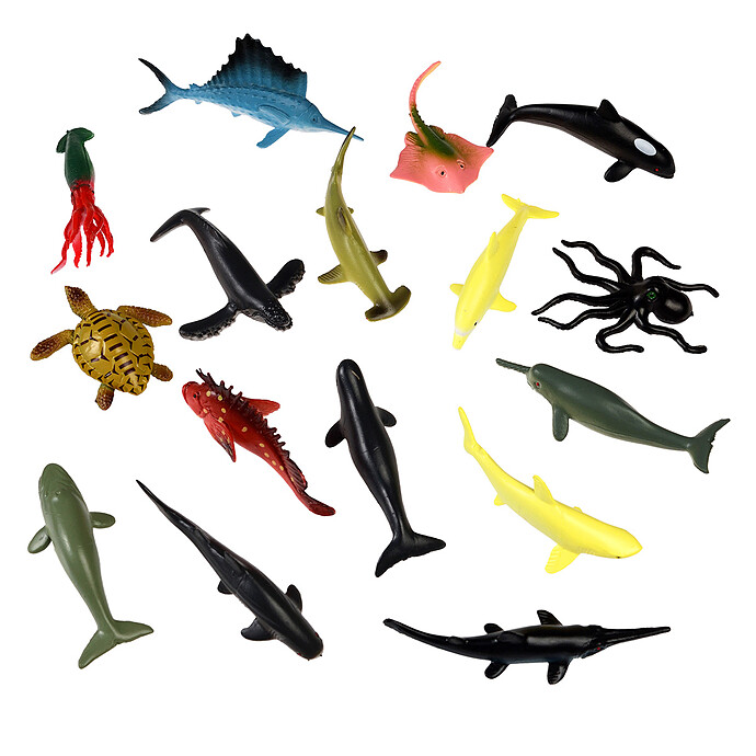 Avis Boite de 16 Figurines Animaux de l'Océan