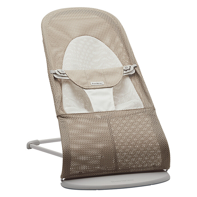 Transat Balance Soft Mesh - Gris Beige et Blanc BabyBjörn