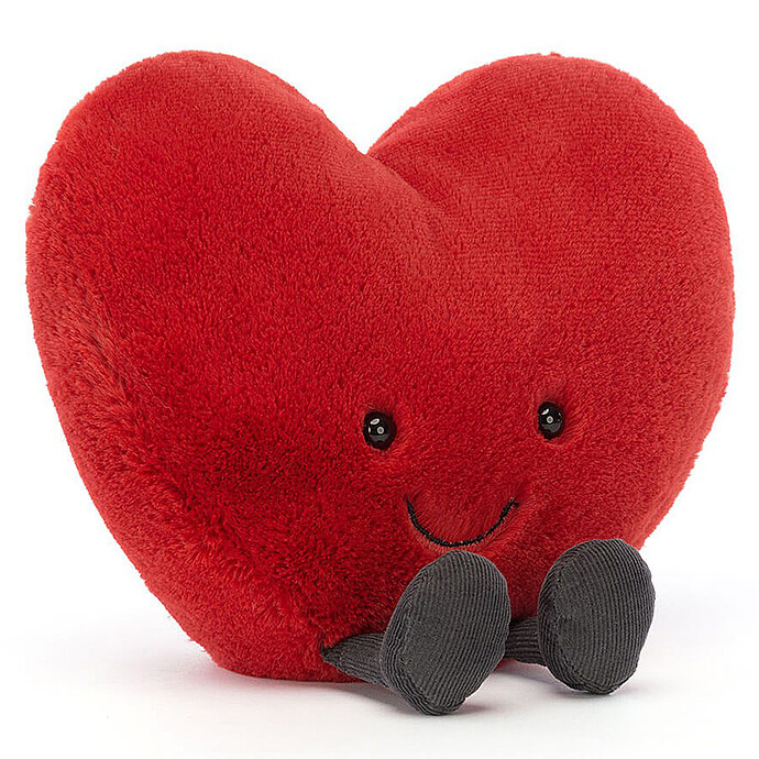 Amuseable Red Heart - Large Jellycat