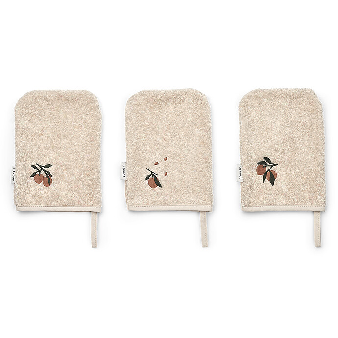 Lot de 3 Gants de Toilette San Francisco - Peach Seashell Liewood