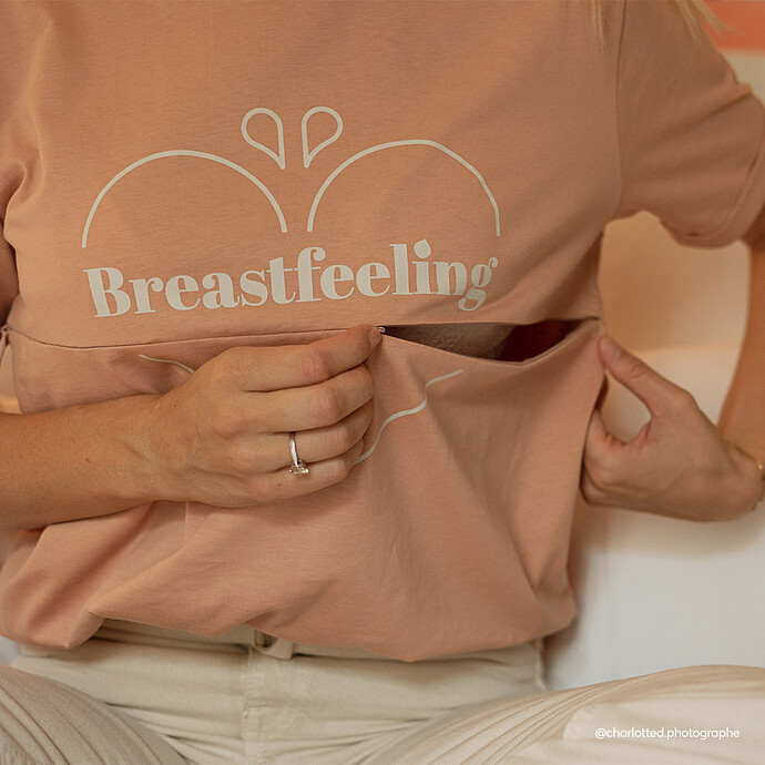 T-shirt d'Allaitement Breastfeeling Biscuit - M You&Milk