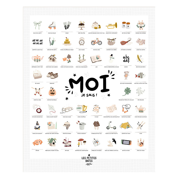 Affiche Moi Je Sais - 50 x 40 cm Les Petites Dates