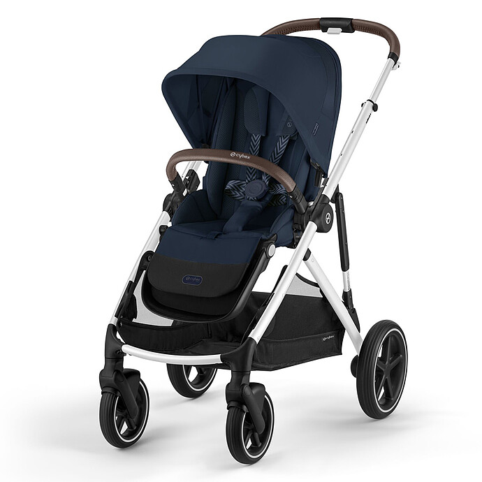 Achat Poussette Evolutive Gazelle S Châssis Silver - Ocean Blue