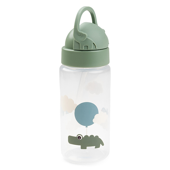 Achat Gourde avec Paille Happy Clouds Vert - 350 ml