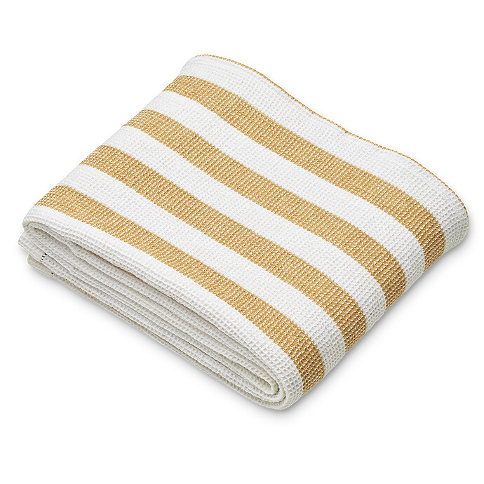 Serviette de Plage Macy - Stripes White Yellow Mellow Liewood