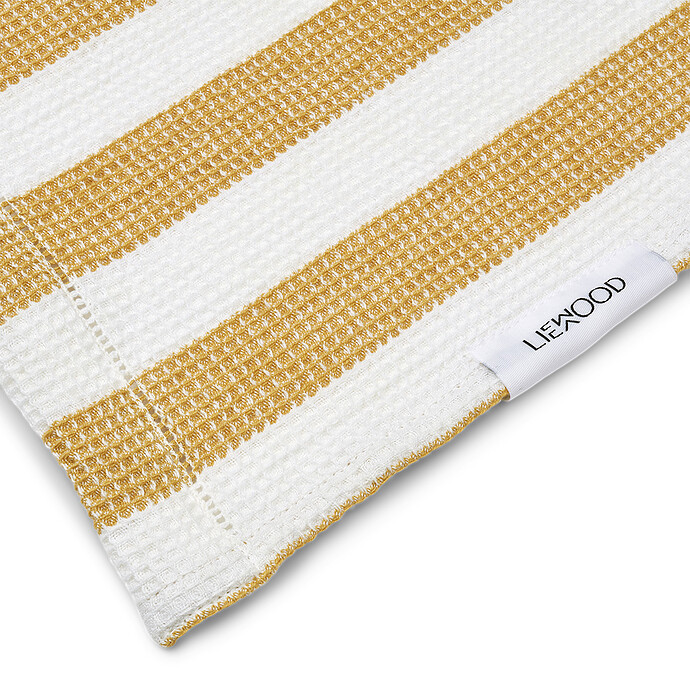 Serviette de Plage Macy - Stripes White Yellow Mellow Liewood