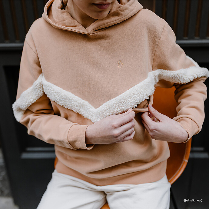Avis Hoodie d'Allaitement Just Mama Mom'moute Moka - XL