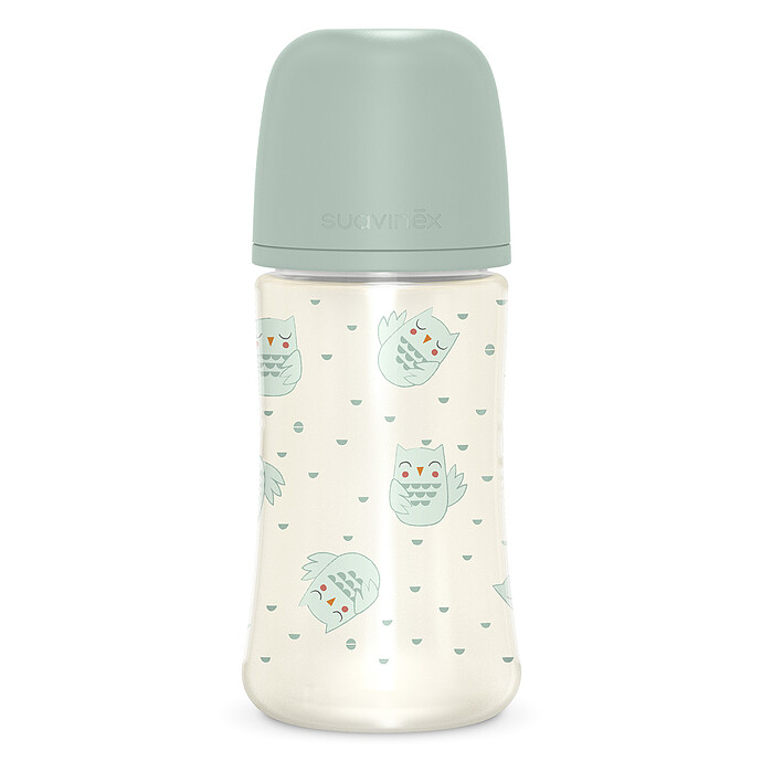 Biberon Tétine Symétrique SX Pro Bonhomia Vert - 270 ml Suavinex