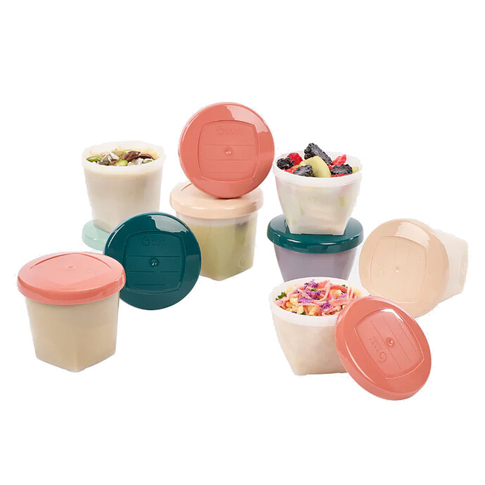 Lot de 16 Babybols Biosourcés 180 et 250 ml - Multicolore Babymoov
